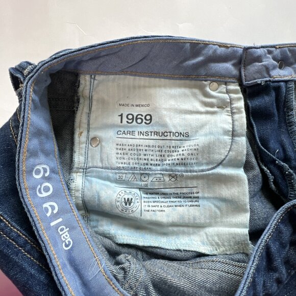 Womens Gap 1969 Jeans Long & Lean Denim Flared 29/8r Measures 33x33 - Picture 9 of 16